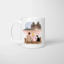 Load image into Gallery viewer, Couple on the Pier with Pet - Personalized Mug
