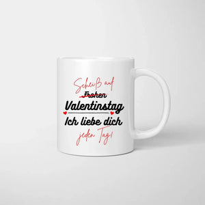 Ik hou elke dag van je - Gepersonaliseerde Valentijnsdagmok 