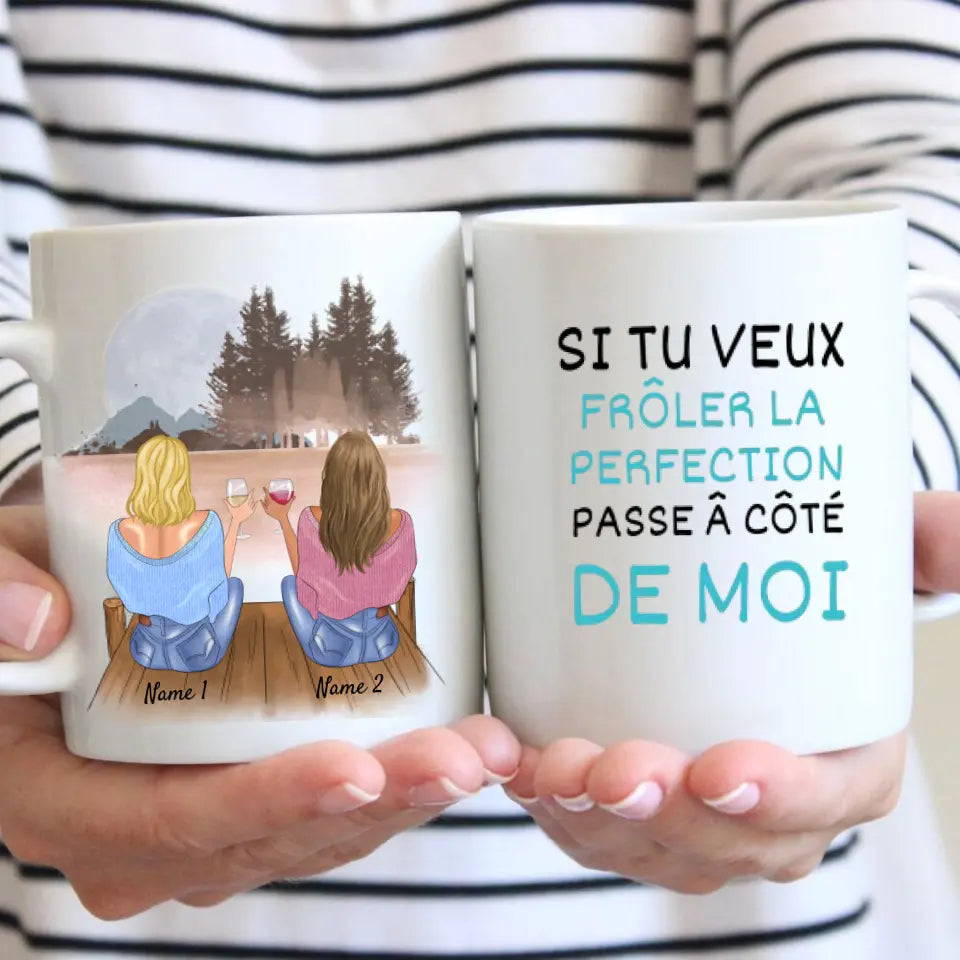 Vous pouvez profiter de la perfection par vous-même - mug personnalisé (2-4 personnes)