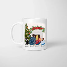 Laden Sie das Bild in den Galerie-Viewer, Weihnachten Familie mit Kind &amp; Haustier - Personalisierte Tasse

