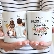 Afbeelding in Gallery-weergave laden, Elue plus belle maman du monde - Mug personnalisé (1-4 kinderen)
