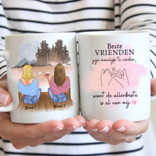 Afbeelding in Gallery-weergave laden, Beste vrienden zijn moeilijk te vinden, want de allerbeste is al van mij - Gepersonaliseerd mok (2-4 personen)
