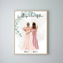 Laden Sie das Bild in den Galerie-Viewer, Braut &amp; Trauzeugin - Personalisiertes Poster zur Verlobung/Hochzeit
