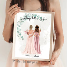 Laden Sie das Bild in den Galerie-Viewer, Braut &amp; Trauzeugin - Personalisiertes Poster zur Verlobung/Hochzeit

