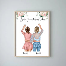 Laden Sie das Bild in den Galerie-Viewer, Beste Schwester - Personalisiertes Poster für Geschwister
