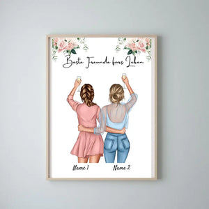 Beste Schwester - Personalisiertes Poster für Geschwister