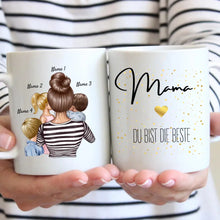 Charger l&#39;image dans la galerie, Mama, du bist die Beste - Personalisierte Tasse (1-4 Kinder, Muttertag)
