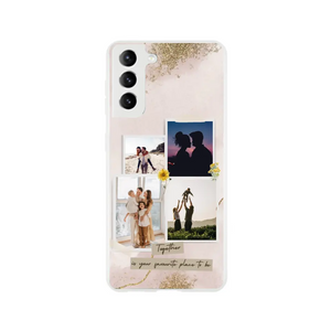 "Our favourite Place" - Gepersonaliseerd hoesje voor mobiele telefoon, eigen fotocollage (voor familie, stelletjes, vrienden)