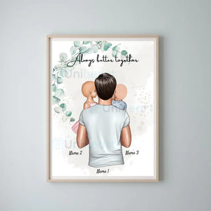 Best Dad - Personalised Digital Image (Father with Children)