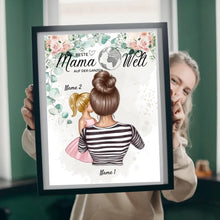 Load image into Gallery viewer, Beste moeder ter wereld - Gepersonaliseerde poster (moeder met kinderen)

