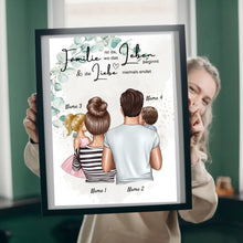 Load image into Gallery viewer, Waar liefde nooit eindigt - Persoonlijke gezinsposter (ouders met kinderen)
