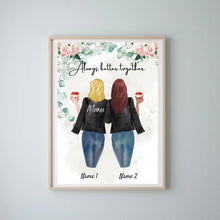 Afbeelding in Gallery-weergave laden, Beste moeder in leren jas - Persoonlijke Poster (2-3 vrouwen)
