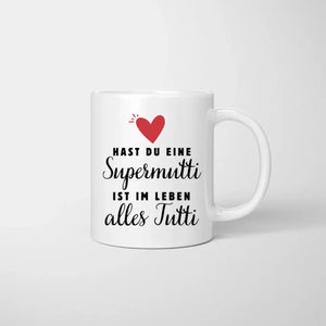 Supermom, Everything Tutti - Gepersonaliseerde mok (1-4 kinderen, Moederdag) 