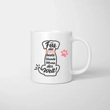 Load image into Gallery viewer, Für die beste Hundemama - Personalisierte Tasse (Frau mit Hund oder Katze, Muttertag)
