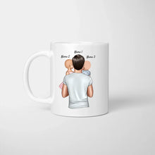 Charger l&#39;image dans la galerie, Nur die besten Männer werden zu Papas befördert - Personalisierte Tasse für Väter (Vatertag 1-4 Kinder)
