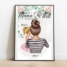 Load image into Gallery viewer, Der schönste Weg ist der gemeinsame - Personalisiertes Poster Muttertag (Mama mit Kindern)
