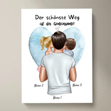 Afbeelding in Gallery-weergave laden, De mooiste manier is samen! - Gepersonaliseerde Vaderdagposter (vader met 1-4 kinderen) 
