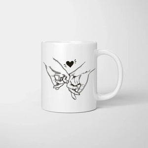 Heureux Couple/Parents - Tasse Personnalisé (Couple + 1-3 enfants)