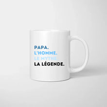 Load image into Gallery viewer, Papa, L&#39;homme, Le mythe, La légende - Mok gepersonaliseerd (Fête des pères, 1-4 kinderen)
