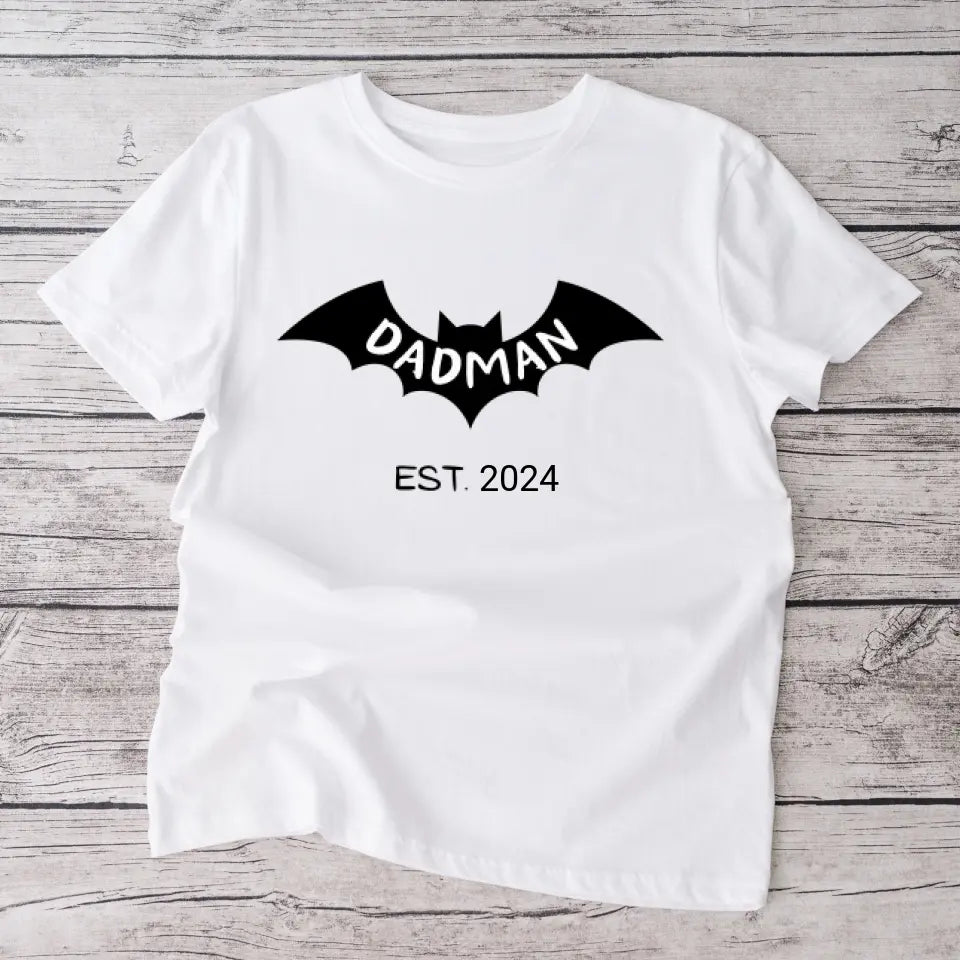 Dadman/ Badmom depuis 2024 - T-shirt personnalisé pour futur papa, annonce naissance/ grossesse 100% coton