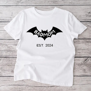 Badmom (Dadman) depuis 2024 - T-shirt personnalisé pour future maman, annonce naissance/grossesse 100% coton