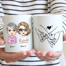 Charger l&#39;image dans la galerie, Maman &amp; Filles Chibi - Mug personnalisé (2-3 femmes)
