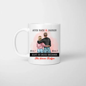 Zelfs na X jaar ben je nog steeds heter dan deze koffie - Gepersonaliseerde mok voor koppels, jubileum