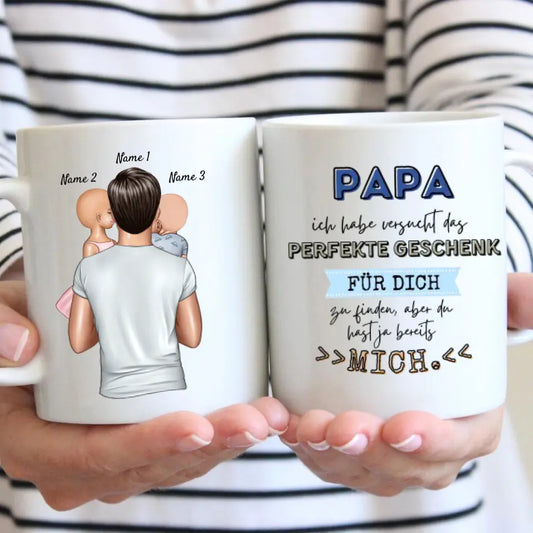 Perfect cadeau voor papa, je hebt mij al - Gepersonaliseerde mok voor vaders (met 1-4 kinderen)