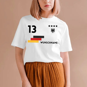 Voetbal EM 2024 Duitsland Jersey - Gepersonaliseerd T-shirt voor voetbalfans (100% katoen, unisex)