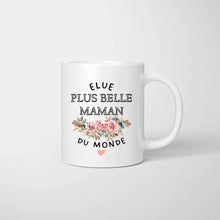 Load image into Gallery viewer, Elue plus belle maman du monde - Mug personnalisé (1-4 kinderen)
