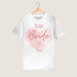 Gepersonaliseerd JGA T-Shirt Team Bruid, T-shirt Dames, Stag Party T-Shirt, T-shirt Bruidsmeisje - Gepersonaliseerd T-Shirt (100% Katoen, Unisex)