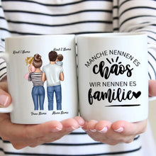 Laden Sie das Bild in den Galerie-Viewer, Beste Familientasse - Personalisierte Familien Tasse (1-4 Kinder/ Teenager)
