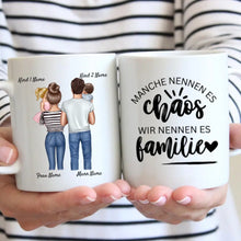 Laden Sie das Bild in den Galerie-Viewer, Beste Familientasse - Personalisierte Familien Tasse (1-4 Kinder/ Teenager)
