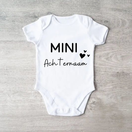 Mini family aam - Gepersonaliseerde baby onesie, baby bodysuit 100% biologisch katoen