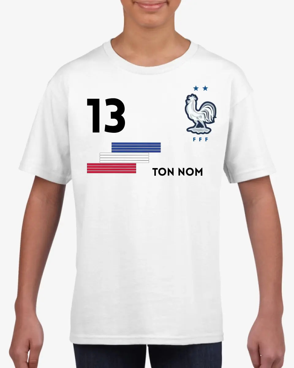 Voetbal Euro 2024 Frankrijk Maillot enfant gepersonaliseerd - T-shirt gepersonaliseerd voor kinderen (100% katoen)