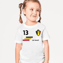 Laden Sie das Bild in den Galerie-Viewer, Voetbal EM 2024 België shirt kinderen individueel - Gepersonaliseerd T-Shirt voor Kinderen (100% Katoen)
