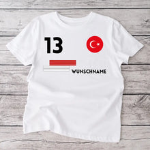 Laden Sie das Bild in den Galerie-Viewer, Fußball EM 2024 Türkei Trikot - Personalisiertes T-Shirt für türkische Fußball-Fans (100% Baumwolle, Unisex)
