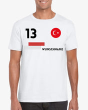 Charger l&#39;image dans la galerie, Maillot de football EM 2024 Turquie – T-shirt personnalisé pour les fans de football turcs (100 % coton, unisexe)
