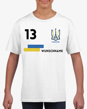 Charger l&#39;image dans la galerie, Football EM 2024 Ukraine T-Shirt Enfant Individuel - Maillot Personnalisé pour Enfants (100% Coton)
