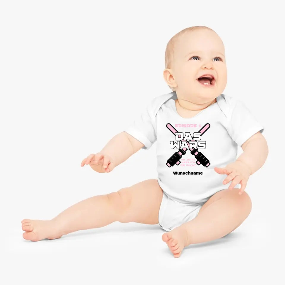 The Wars - Gepersonaliseerde Baby Onesie/Romper "Nu heb ik de kracht", 100% biologisch katoen