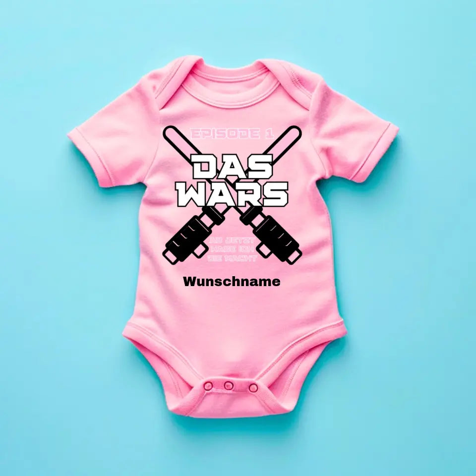 The Wars - Gepersonaliseerde Baby Onesie/Romper "Nu heb ik de kracht", 100% biologisch katoen