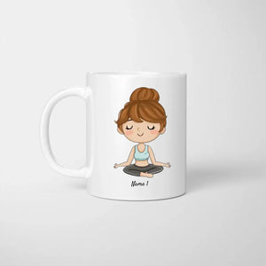 Namaste Yoga Freundinnen - Personalisierte Tasse Freundinnen/ Kolleginnen (1-3 Frauen)