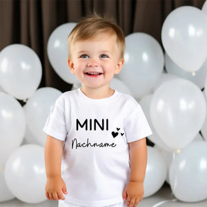 Mini Nom de Famille - T-Shirt Bébé Personnalisé, 100% Coton Biologique