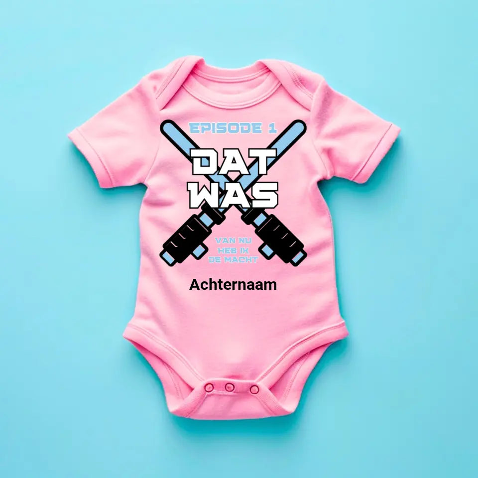 Dat Was - Gepersonaliseerde baby onesie, baby body 100% biologisch katoen