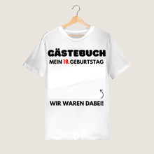 Load image into Gallery viewer, Gastenboek Verjaardag - Gepersonaliseerd T-shirt om op te schrijven (100% katoen, unisex)
