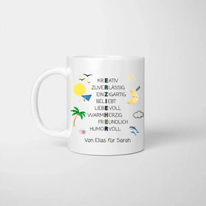 Erzieherin, Erzieher Abschied Geschenk - Personalisierte Tasse, Abschiedsgeschenk, Erzieher, Kindergarten, Schule, Lehrer, Tagesmutter