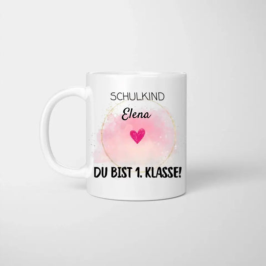 Tasse d'écolier personnalisée - vous êtes 1ère classe ! 