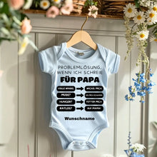 Laden Sie das Bild in den Galerie-Viewer, Problemlösung für Papa - Personalisierter Baby-Onesie/ Strampler, 100% Bio-Baumwolle
