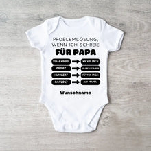 Laden Sie das Bild in den Galerie-Viewer, Problemlösung für Papa - Personalisierter Baby-Onesie/ Strampler, 100% Bio-Baumwolle
