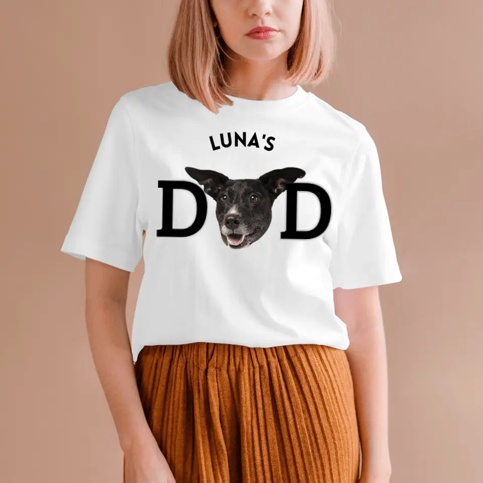 Pet dad - Gepersonaliseerd T-shirt met foto van je harige vriend (upload je eigen foto)